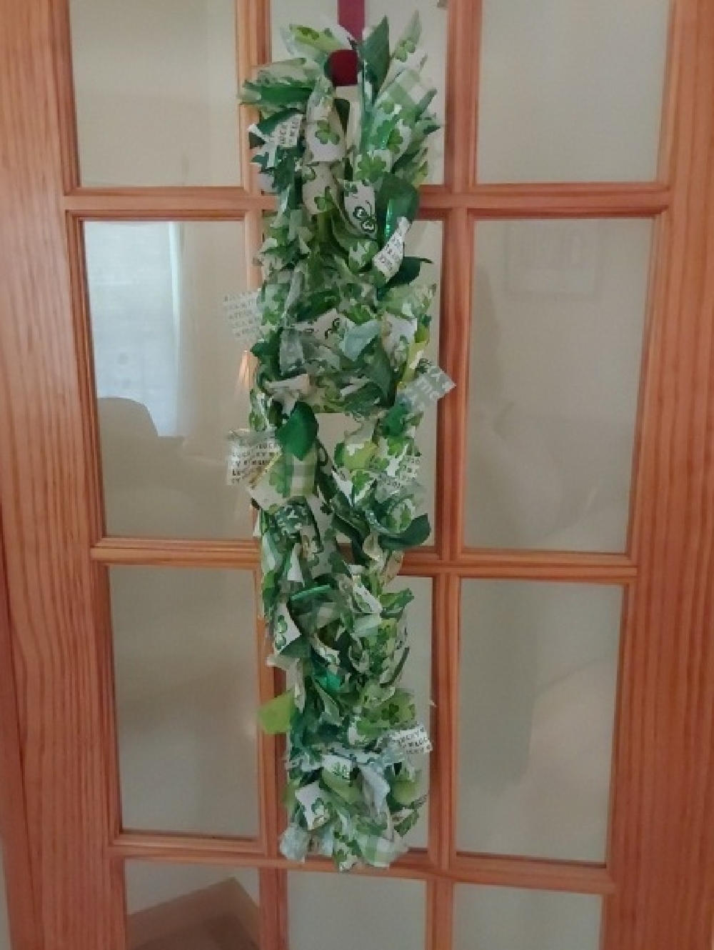 Green Layered Fabric Garland
